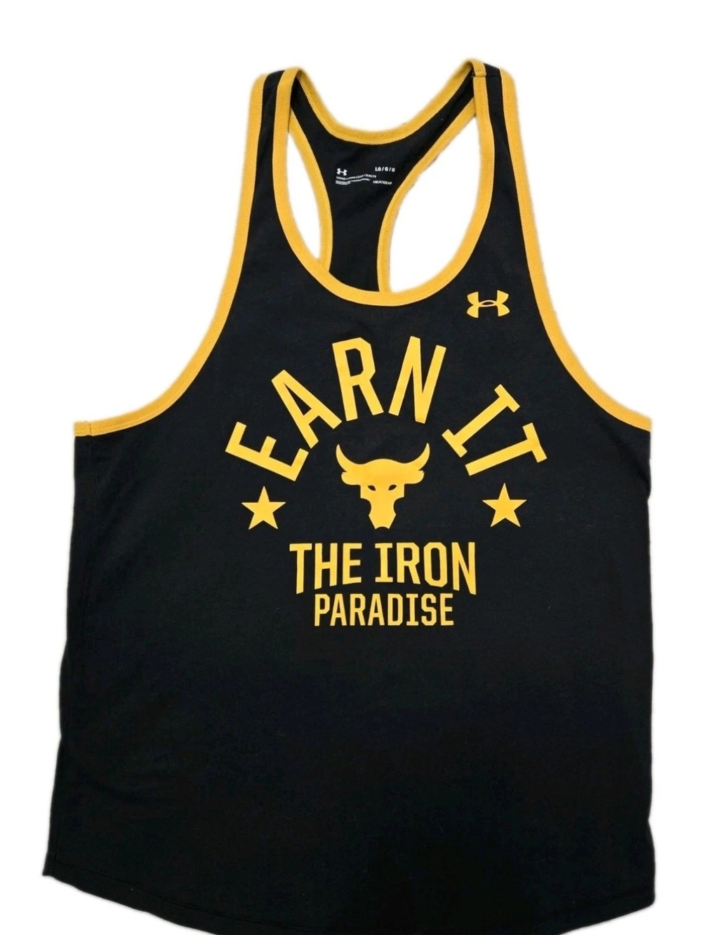 Under Armour Project Rock Iron Paradise Tank Top Mens Large L EUC